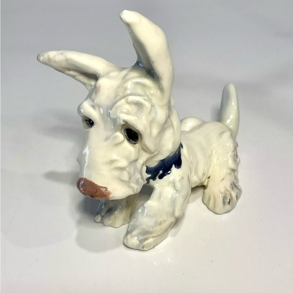 Austrian GOLDSCHEIDER MEISINGER Porcelain Scottie Dog Figurine 1930’s Signed - Picture 1 of 14